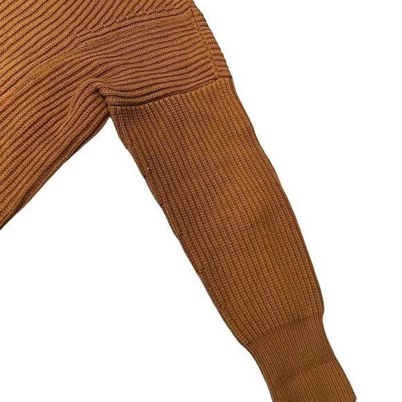 CAbi #3537 Women’s Size S Sweater Mustard Yellow StepUp Pullover Chunky Knit - Picture 5 of 9